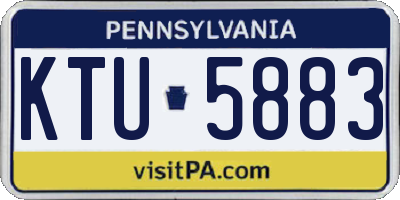 PA license plate KTU5883