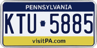 PA license plate KTU5885