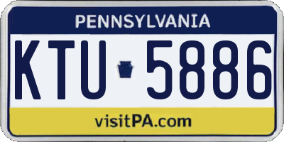 PA license plate KTU5886