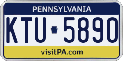 PA license plate KTU5890