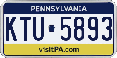 PA license plate KTU5893
