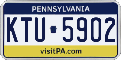 PA license plate KTU5902