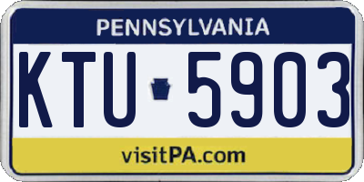 PA license plate KTU5903