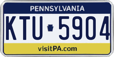 PA license plate KTU5904