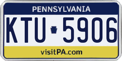 PA license plate KTU5906