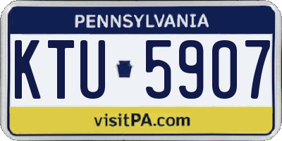 PA license plate KTU5907