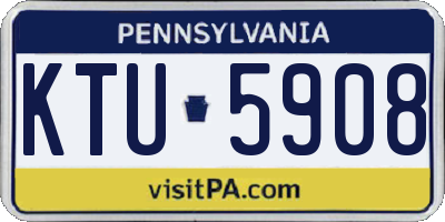 PA license plate KTU5908