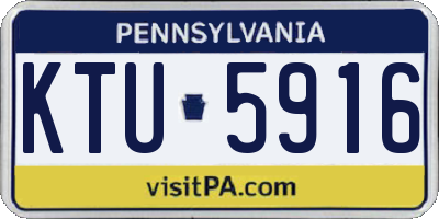 PA license plate KTU5916