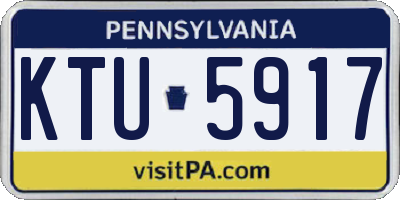 PA license plate KTU5917