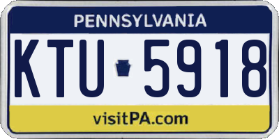 PA license plate KTU5918