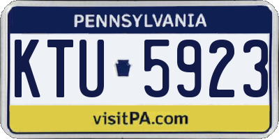 PA license plate KTU5923