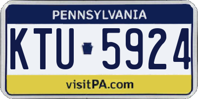 PA license plate KTU5924