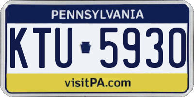 PA license plate KTU5930