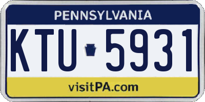PA license plate KTU5931