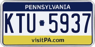 PA license plate KTU5937
