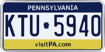 PA license plate KTU5940