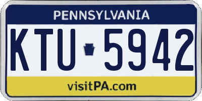 PA license plate KTU5942