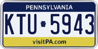 PA license plate KTU5943