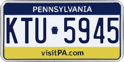 PA license plate KTU5945