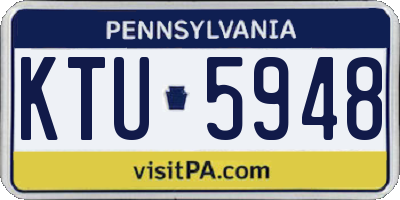 PA license plate KTU5948