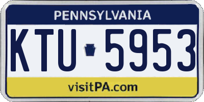 PA license plate KTU5953