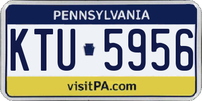 PA license plate KTU5956