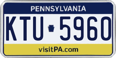 PA license plate KTU5960