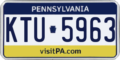 PA license plate KTU5963