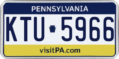 PA license plate KTU5966