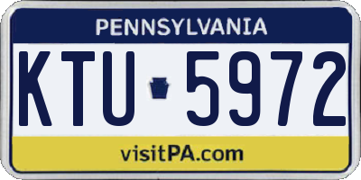 PA license plate KTU5972