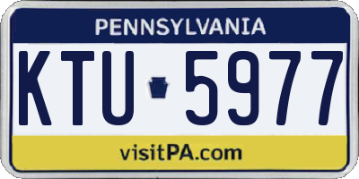 PA license plate KTU5977