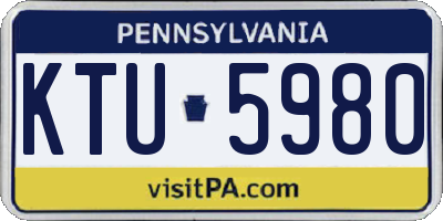 PA license plate KTU5980