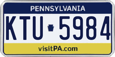 PA license plate KTU5984