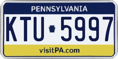 PA license plate KTU5997
