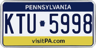 PA license plate KTU5998