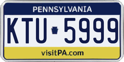 PA license plate KTU5999