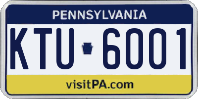 PA license plate KTU6001