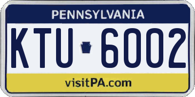 PA license plate KTU6002