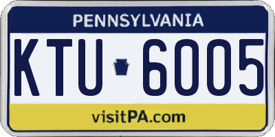 PA license plate KTU6005