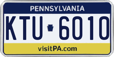 PA license plate KTU6010