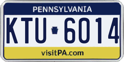 PA license plate KTU6014