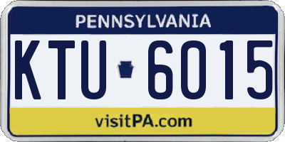 PA license plate KTU6015