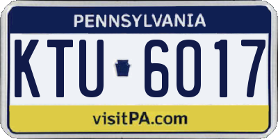 PA license plate KTU6017