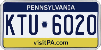 PA license plate KTU6020