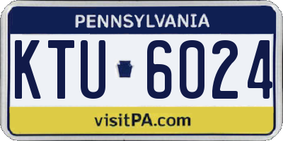 PA license plate KTU6024