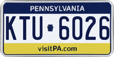 PA license plate KTU6026