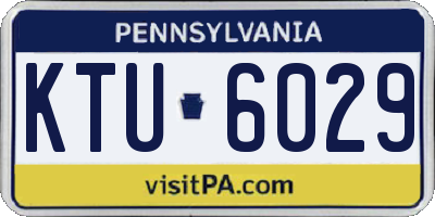 PA license plate KTU6029