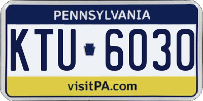 PA license plate KTU6030