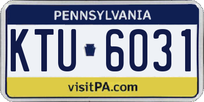 PA license plate KTU6031