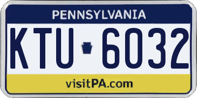 PA license plate KTU6032